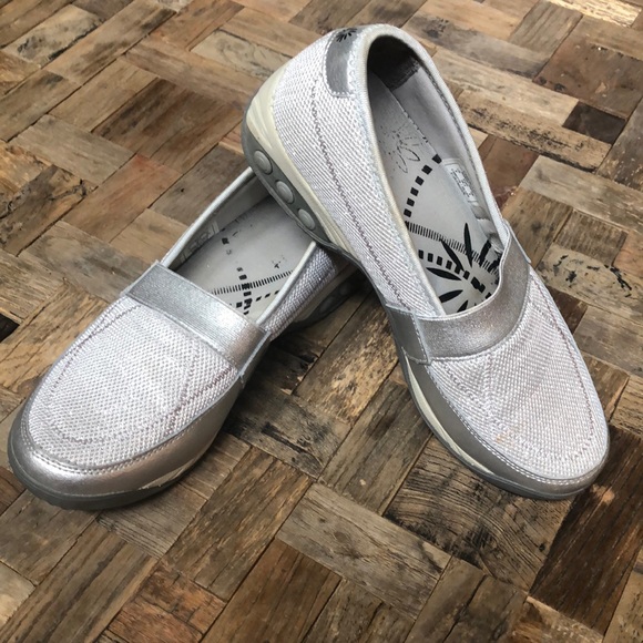 Therafit Shoes Therafit Silver Mesh Gigi Slip On Shoe Loafer Poshmark